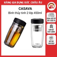 Casava Podium 450ml double-layer insulated glass jar with tea filter From Italy