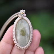 生長紋 ★含剛玉★ 黃色藍寶石 Macrame 項鍊 1182