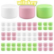 WITAKEY 2pcs Face Cream Jar, Refillable Colorful Makeup Jar, Round Bottom Plastic 20g 30g Travel Bot