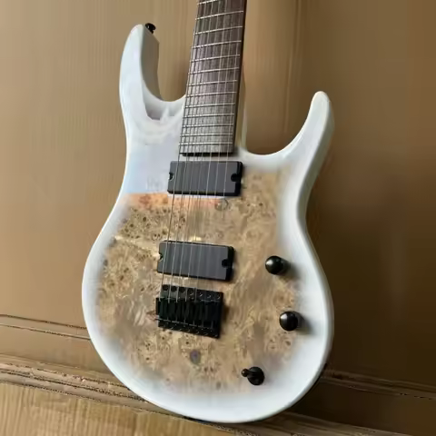 【X Guitar】Premium Quality 7-String Metal Electric Guitar Djent 24 Frets Alder Body with Poplar Burl 