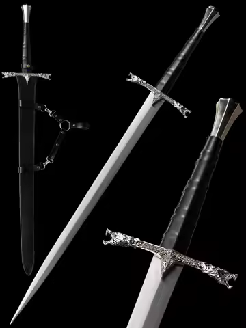 The Eindride Lone Wolf Sword 5160 High Carbon Steel Blade Real Handmade Ready for Cutting European M