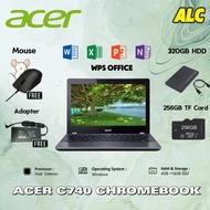 (up to 320GB) Acer C740 Murah Laptop Windows 4GB RAM 16GB SSD Online Office , Study，Entertainment