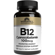 Vitamin B-12 TABS 100 Mcg WMILL Size: 100