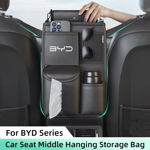 Car Seat Middle Storage Bag For BYD Atto3 Han Song plus Seagyll V2l Dolphin F3 E6 Car Armrest Hangin