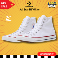 รุ่นคลาสสิค Converse all star hi white  รองเท้าผ้าใบคอนเวิร์ส สีขาว หุ้มข้อ