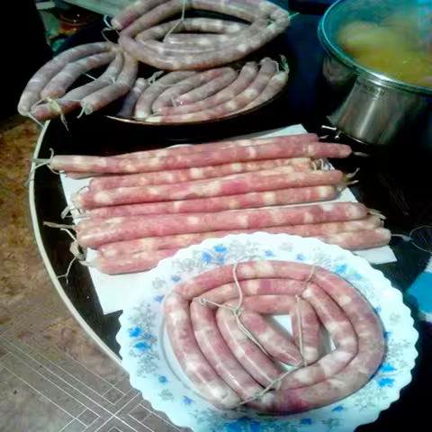 9Pcs/Bag Sausage Casing Diameter 15mm Sausage Tube Casing for Sausage Maker Machine Sausage Packagin