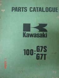 【QQ機車小舖】*老車手冊* KAWASAKI 川崎100 G7S  G7T 零件手冊