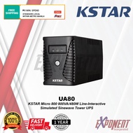 UA80 - KSTAR Micro 800 800VA/480W Line-Interactive Simulated Sinewave Tower UPS 1x12V/9AH Battery