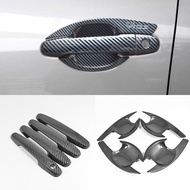 For TOYOTA VIOS 2007-2013 carbon fiber pattern car door handle bowl cover,VIOS XP90 exterior accesso