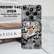 CC3 Flexible rubber softcase/ for REDMI 14C 2024 one piece character Motif Latest REDMI 14C/case RED