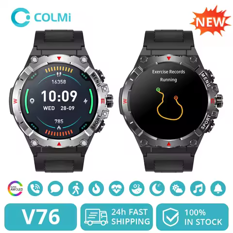 COLMI V76 GPS Smart Watch 1.43" Ultra AMOLED Display Built-in Compass Altimeter Bluetooth Phone Call
