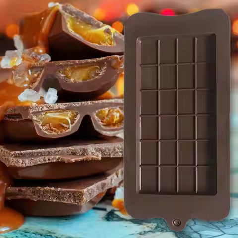 Dubai Chocolate Bar 2 Style Chocolate Bar Mold Deep Dubai Thick Chocolate Bar Molds Silicone for Fil