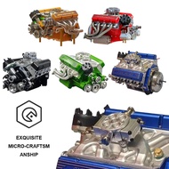 V8 Gas Engine Kit Multi-Purpose Realistic Mini V8 Engine Kits for Kids Toy Gift