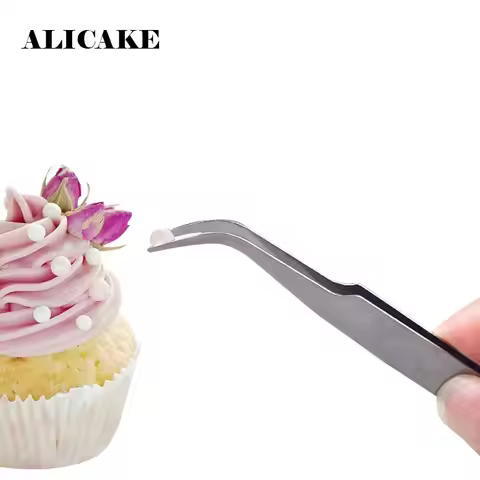 Beads Tweezers Stainless Steel Forceps Clip Candy Sugar Sprinkles Fondant Flower Cake Decoration Too