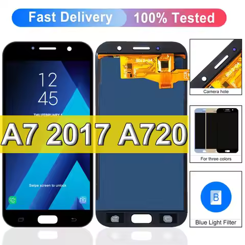 TFT A720 LCD For Samsung Galaxy A7 2017 Display Touch Screen Digitizer Assembly Replacement For Sams