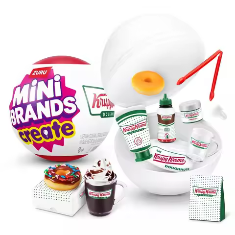 Zuru Mini Brands Krispy Kreme Create Series 1 Surprise Blind Box Toys Mini Food Donut Miniature Food