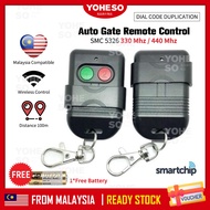 YOHESO AutoGate Door Remote Control Key SMC5326 330MHz 433MHz DIP Switch Auto Gate Wireless Remote FREE Battery
