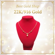 22k / 916 Gold Heart Necklace by Best Gold Shop