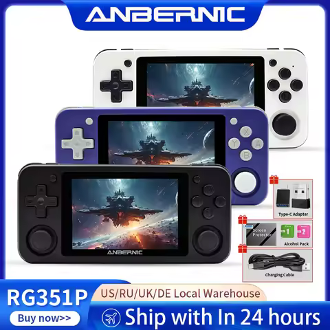 ANBERNIC RG351M RG351P Retro Video Game Console Aluminum Alloy Shell 2500 Game Portable Console RG35