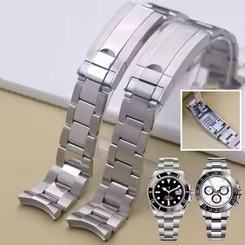 21mm 20mm Solid stainless teel watchband For Rolex Daytona Oyster Perpetual Submariner for Seiko NH3