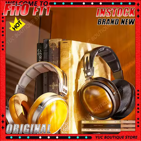 NEW FiiO FT1/FT1 PROClosed-Back Over-Ear Headphone Fiber Composite Diaphragm Wired Hi-Fi Headphones 