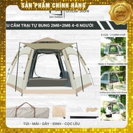 Luxury Camping Tent 6 Doors 2 Main Doors 4 Windows, suitable for groups of 6-8 people