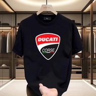 เสื้อยืดแขนสั้น Ducati DUCATI Motorcycle Club เสื้อยืดด้านบนหลวมผ้าฝ้ายแท้นุ่มและระบายอากาศ S~5XL