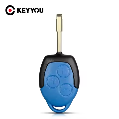 KEYYOU Replacement 3 Buttons Transit Connect Set Remote Car Key Shell For Ford Transit Blue Key Case