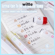 WITTE Arrival Cute To Do List Journal Stamp, Detachable Multi-Head Seal Pen,  Portable Stamp Mark Sc