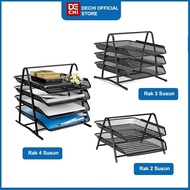 Dechi File Rack H - layer Document Rack Document Rack 2-Tier Iron File Tray/ 3-Tier/ 4-Tier/ 5-Tier