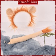 AOTO Lion Costume Set Lion Ears Headband Tail Animal Fancy Costume Kit for Kids Adult
