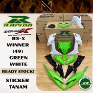 RAPIDO COVERSET HONDA RSX WINNER 2025 GREEN WHITE HONDA RS-X RAPIDO COVERSET FAIRING MOTOR COVERSET