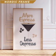 Wall painting, Espresso Martini Art, More Espresso less depresso Cocktail Poster, Alcohol Coffee Pri