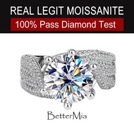 { 3ct 5ct ring } Real Moissanite s925 Sterling Silver Luxury 3ct 5ct Round Cut D color Size4.5~10 Mo