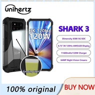 Unihertz 8849 SHARK 3,Rugged Smartphone Android 14,32GB+512GB,Dimensity 8300 5G,3K AMOLED Screen,116