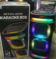 BTS-1989 bass karaoke Portable outdoor Bluetooth speaker with double charging wireless mic RGB