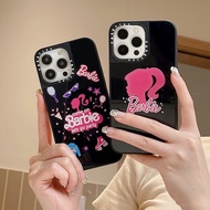 High Quality Casetify Barbie Girl Sticker Mirror Casing For IPhone 15 Pro Max 14PLUS 11 12 13 12Pro Case Cover Soft Border Back PC Hard Bumper