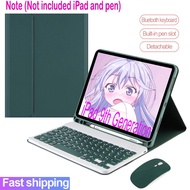 ✿Keyboard Case For iPad 10.2 9th Generation 9 gen Wireless Bluetooth Keyboard mouse Cover Casing