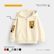 Children's Basic Zipper Jacket, Soft Material, Basic Lets Ride Hoodie, Ages 1-6 Years