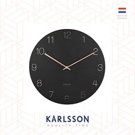 荷蘭Karlsson Wall clock 40cm engraved black 黑色金色數字掛鐘