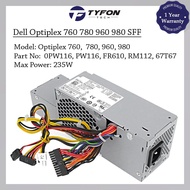Dell Optiplex 760 780 960 980 SFF Power Supply PSU 235W 0PW116 H235P-00 HP-D2352A0 (Refurbished)