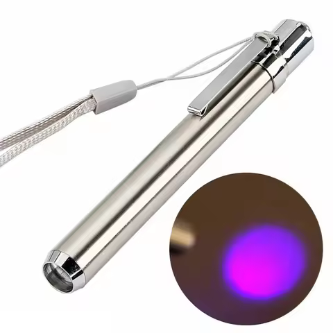 UV LED Flashlight 395nm 365nm Ultraviolet Light Mini Flash Light uv Lanterna Portable LED Lamp For C