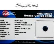 Gemstone Black Diamondnatural Rises Ds Full Rise + Memo SGR Lab