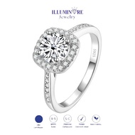 Illuminare-(100% Original) MSMS-RG01 Luxury Women's Ring Genuine Moissanite Diamond 2Ct Silver Sterl