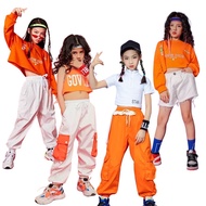 Dance Outfit Orange Shirt + White Pants
