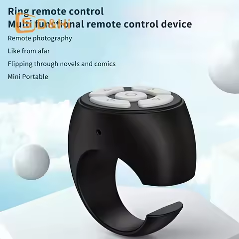 Get Smart with the 1Pcs Fingertip Bluetooth Remote Control for Video, Selfies & Page Scrolling