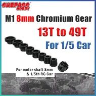M1 8mm 13T-20T 21T-30T 31T-40T 41T-49T Black Steel Metal Pinion Motor Gear For 1/5 RC Car Crawler Tr