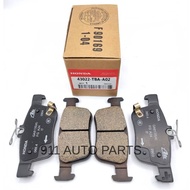 43022-TBA-A02 HONDA CIVIC FC 1.5 / 1.8 TEA (2016-2021) REAR DISC BRAKE PAD