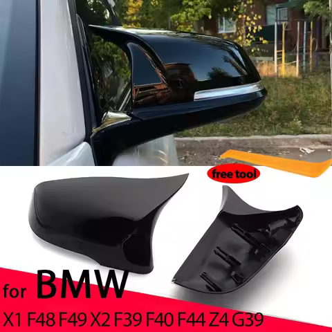 Carbon Fiber Style Black Side Mirror cover Cap for BMW F44 F40 G29 2020+ F48 F49 F52 2019-2020 For X