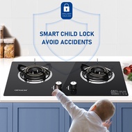 🔥5-year warranty🔥7.5KW Tempered Glass Gas Stove Double Burner Gas Stove Cooker Liquefied Gas Stove E